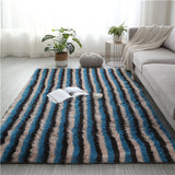 Tapis Rectangulaire Shaggy Motif Géométrique Tie-Dye – Chambre & Salon 4