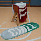 Tapis Ovale Rétro Américain Inscription 