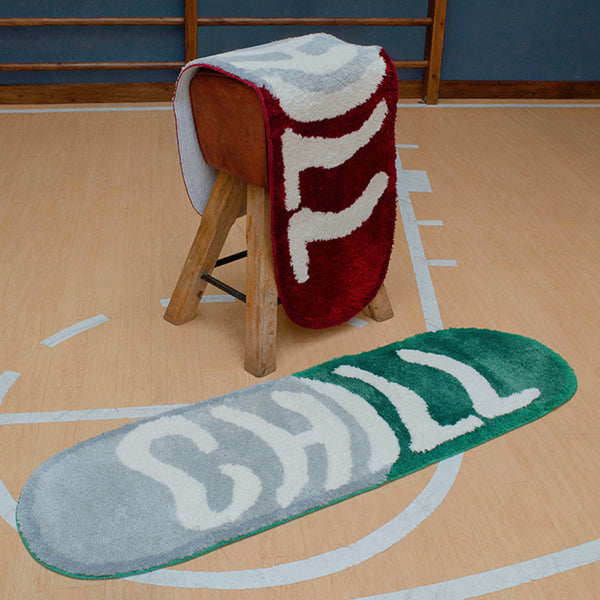 Tapis Ovale Rétro Américain Inscription "CHILL" – Streetwear