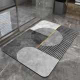 Tapis de Bain Diatomite Marbre Doré – Séchage Rapide 4