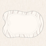 Tapis Forme Irrégulière Velours Bouclé Luxe Crème – Salon 7