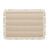 Tapis en Laine Naturelle Artisanal – Beige Naturel et Franges 4
