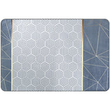 Tapis Rectangulaire Géométrique – Lignes Épurées Gris & Bleu | Salon Table Basse 3
