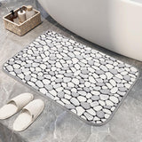 Tapis Salle de Bain Antidérapant – Motif Galets Gris | Douche & Entrée 2