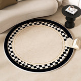 Tapis Rond Imitation Cachemire Motif Abstrait Graphique – Salon & Entrée 7