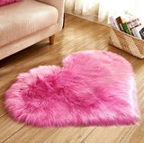 Tapis Forme Cœur Shaggy Poil Long Ultra Doux – Chambre & Salon 12