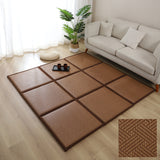 Dalles Tapis Modulables Style Tatami Tressé – Assemblables par Velcro 5