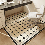 Tapis Bureau Velours Cristal Géométrique Beige Sobre Moderne 4