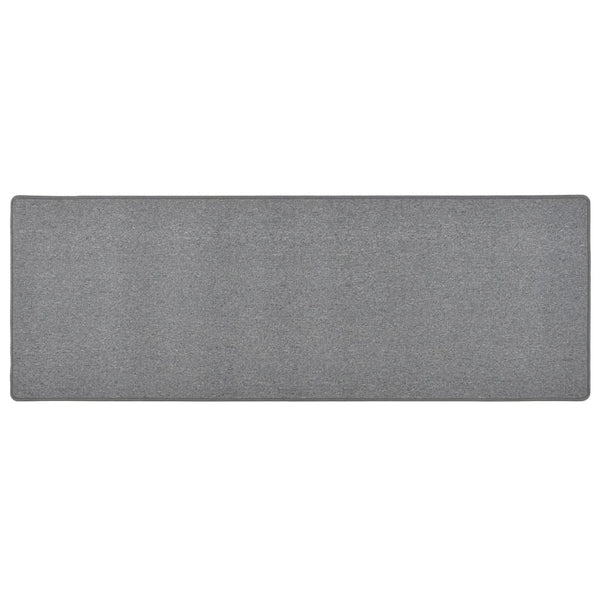 Tapis Runner Anthracite Uni Poil Ras Absorbant Couloir