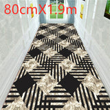 Tapis Runner Couloir Géométrique Noir Imprimé – Hôtel & Entrée 7