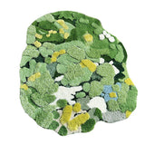 Tapis Irrégulier Végétal Vert – Forme Organique – Salon & Chambre 5