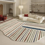 Tapis Rectangulaire Fausse Fourrure Motif Abstrait Luxe – Salon & Chambre 13