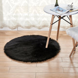 Tapis Rond Moelleux Imitation Fourrure – Plusieurs Couleurs 1