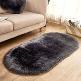 Tapis Ovale Imitation Laine Shaggy Poil Long – Chambre & Salon 3
