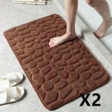 Tapis Mémoire de Forme Salle de Bain – Motif Galets 3D Absorbant | Douche 6