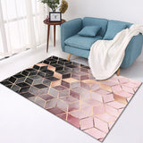 Tapis Rectangulaire Velours Cristal Motif Géométrique Multicolore – Salon & Chambre 5
