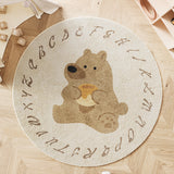 Tapis Rond Enfant Animaux & Alphabet – Chambre Bébé & Éveil – Plusieurs Motifs 5