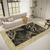 Tapis Floral Rétro Fond Crème Luxe Européen Salon Grande Taille 8
