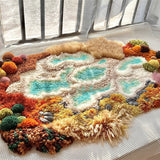 Kit DIY Tapis Fait Main Laine Mélangée Forme Irrégulière – Créatif 6