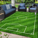 Tapis Rectangulaire Motif Terrain de Sport Enfant – Chambre & Salle de Jeux 9