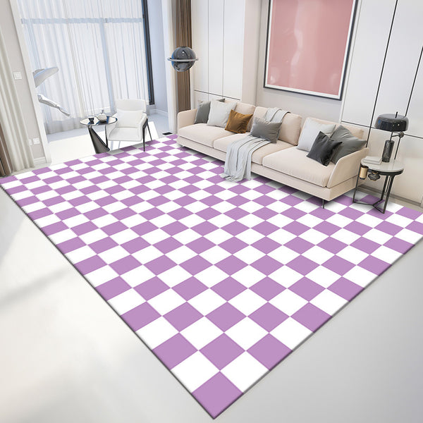 Tapis Rectangulaire Damier Coloré Grand Format