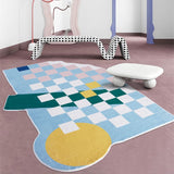 Tapis Rectangulaire Damier Pop Art Coloré – Salon & Chambre 2