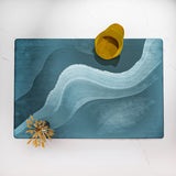 Tapis Rectangulaire Motif Vagues Abstraites Colorées – Terracotta, Vert 9