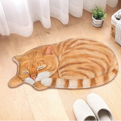 Tapis Forme Chat Antidérapant – Salle de Bain & Cuisine