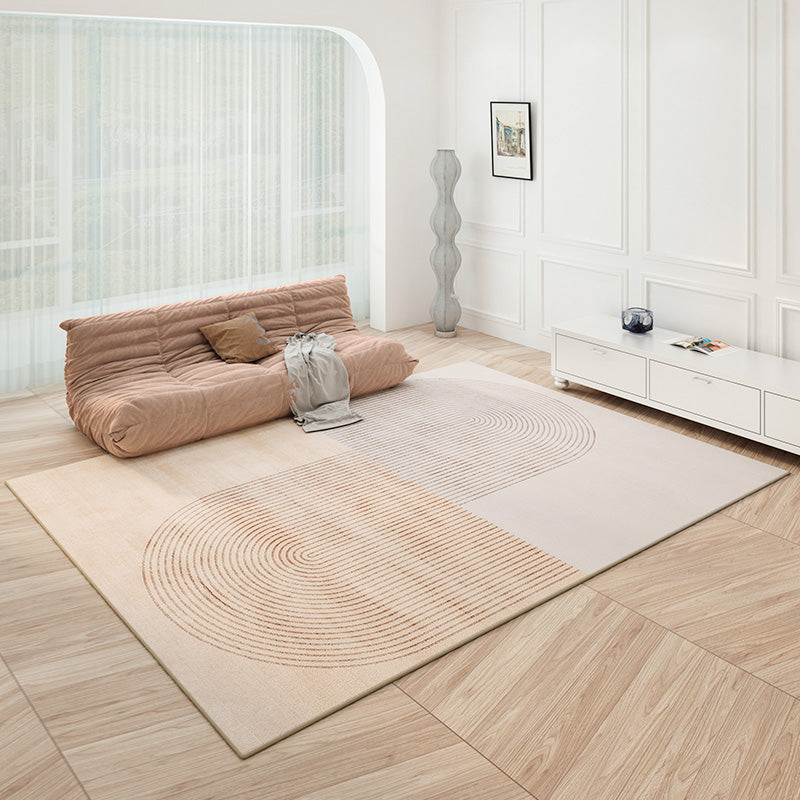 Tapis Rectangulaire Luxe Crème Doux Respirant – Salon & Bureau — Tapinna®