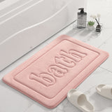 Tapis de Bain Velours Corail Inscription BATH – Salle de Bain & WC 11
