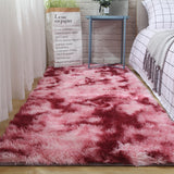 Tapis Rectangulaire Shaggy Tie-Dye Multicolore Ultra Doux – Chambre & Salon 3