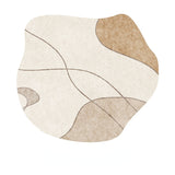 Tapis Rond Abstrait Géométrique Façon Cachemire – Salon 25