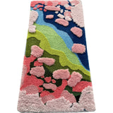 Tapis Irrégulier Nature – Motif Feuilles d'Automne & Fleurs | Salon Chambre 3