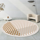 Tapis Rond Damier Noir & Blanc Style INS – Salon & Chambre 4