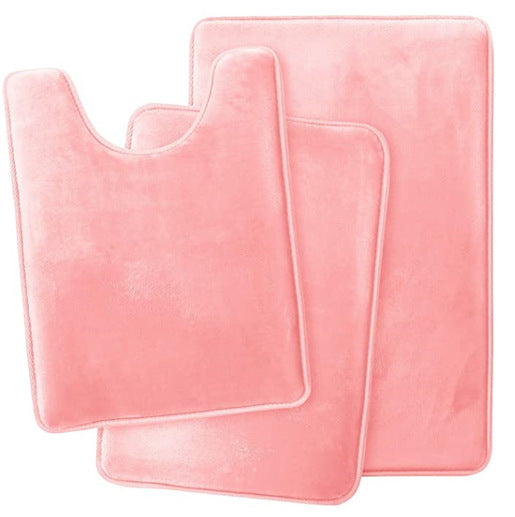 Set 3 Pièces Tapis de Bain Microfibre Antidérapant – Salle de Bain