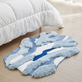 Tapis Irrégulier Fleece – Motif Floral Coloré Doux | Chambre Salon 5