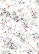 Tapis Marbre Lignes Géométriques Dorées Blanc Salon Moderne 4