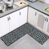 Tapis Cuisine Set 2 Pièces Absorbant Motifs Variés Runner 5