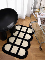 Tapis de Bain Forme Géométrique Grille Noir & Blanc – Salle de Bain & WC 6
