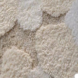 Tapis Forme Irrégulière Touffeté Mousse Crème – Salon & Chambre 3