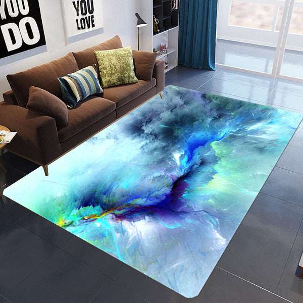 Tapis Rectangulaire Imprimé Galaxie et Nébuleuse 3D