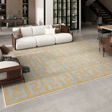 Tapis Luxe Géométrique – Motif Grec Noir & Beige | Salon Salle à Manger 3