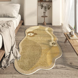 Tapis Forme Irrégulière Nuage Façon Cachemire Beige – Chambre & Salon 12