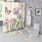 Set Tapis de Bain + Rideau de Douche Imprimé – 3 Pièces 5