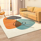 Tapis Rectangulaire Abstrait Coloré – Formes Géométriques Pop | Salon Chambre 14