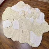 Tapis Forme Irrégulière Touffeté Mousse Crème – Salon & Chambre 4