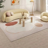Tapis Rectangulaire Polyester Motif Abstrait Luxe Léger – Salon & Chambre 9