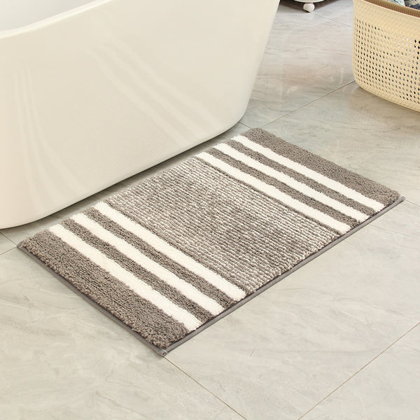Tapis de Bain Rayé Épais Antidérapant – Salle de Bain & Cuisine