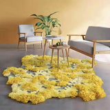 Tapis Rond Laine Mélangée Mousse Forêt Fait Main – Vert Naturel 1