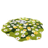 Tapis Irrégulier Pelouse Marguerites Vertes Floqué Salle de Bain 7
